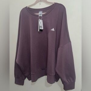 NWT Women's  Plus Size Adidas Pullover Sweat Top